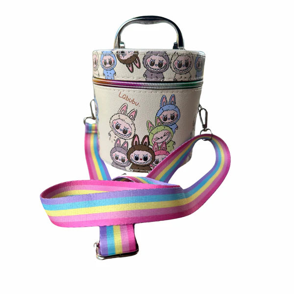 Laboo Bucket Bag/Makeup Case with Mirror and Strap