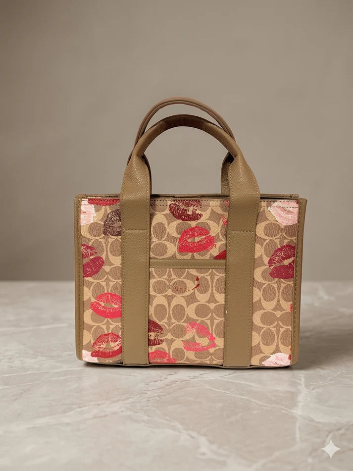 Khaki Lips Crossbody