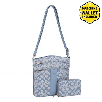 #5189 Blue Messenger Bag 2 In 1
