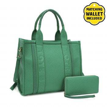 Green Tote Bag 2 In 1