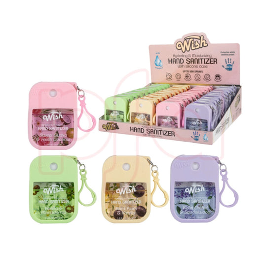 Wish Liquid Hand Sanitizer Spray w/Silicone Holder