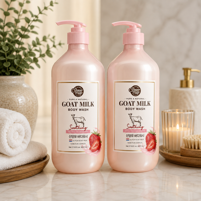 Goat Milk Body Wash w/Strawberry