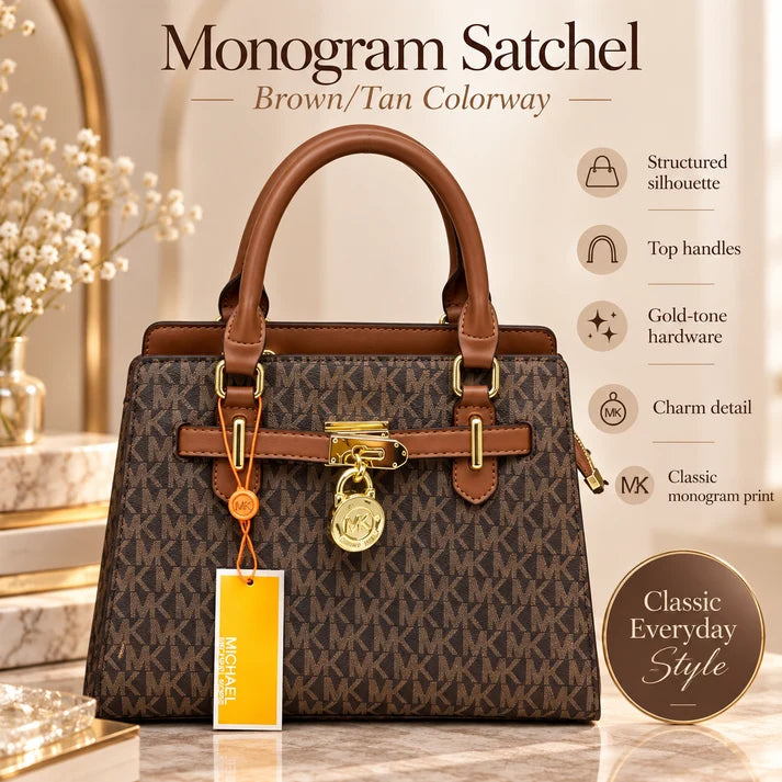 Brown M Tote Bag