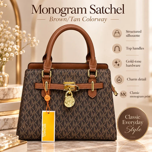 Brown M Tote Bag