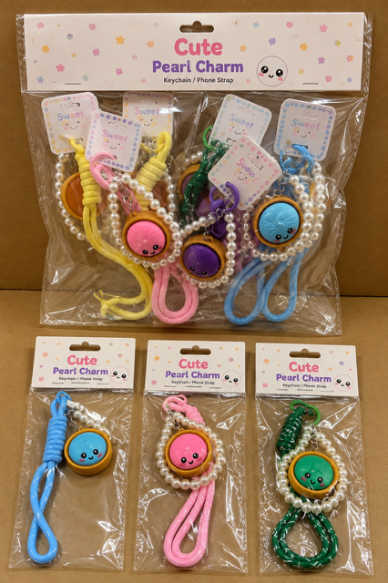 Pearl Charm Keyring/Phone Strap