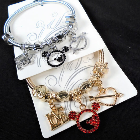 Gold & Silver Spring Style Mixed Charm Bracelets