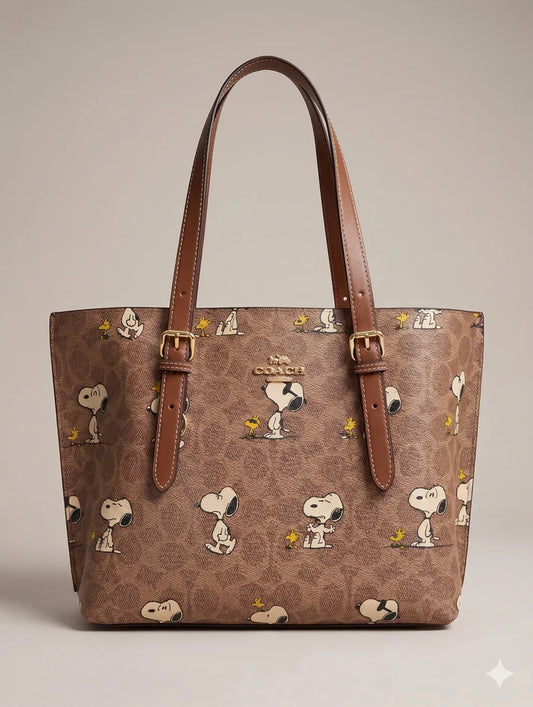 Brown Snoopy Tote