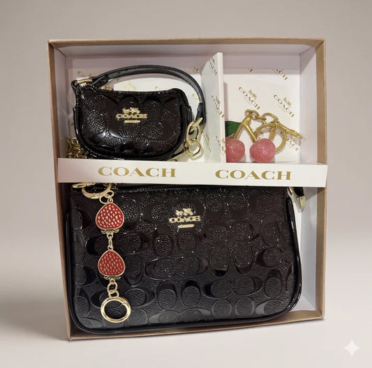 Black Embossed 3 Piece Set