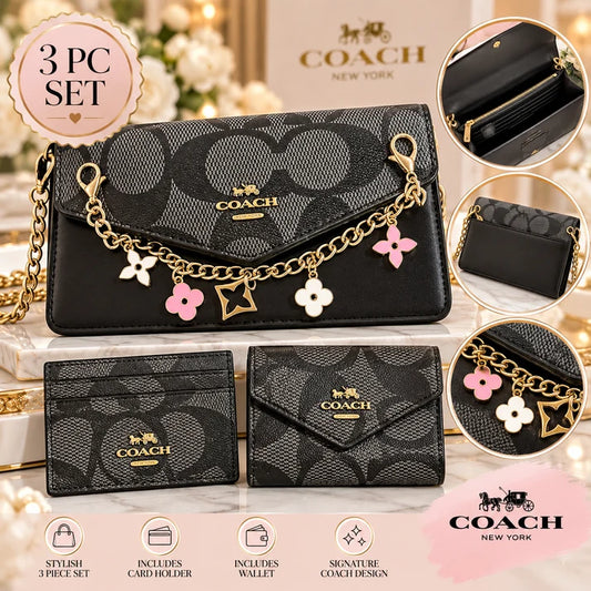 Black C Crossbody 3 Piece Set