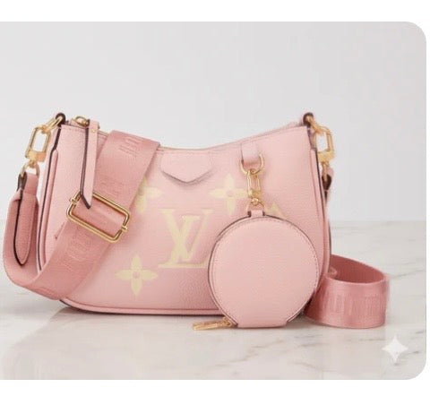 Mini Pink Flower Crossbody w/Coin Purse