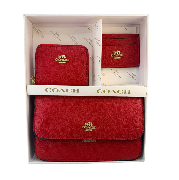 Red Crossbody with Wallet & Card Holder