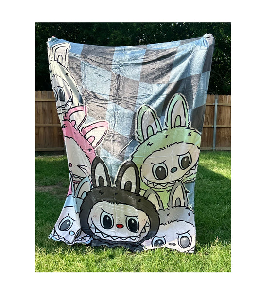 Checkered Monster Blanket