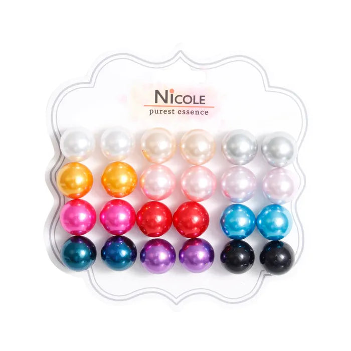 #1900 Rainbow Pearl Stud Earrings