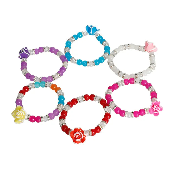 #2702 Assorted Flower Bouquet Bracelets