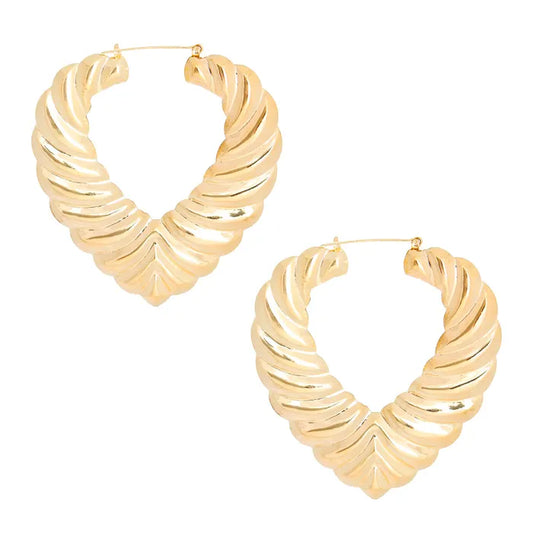 #2706 Gold Leaf Bamboo Hoops