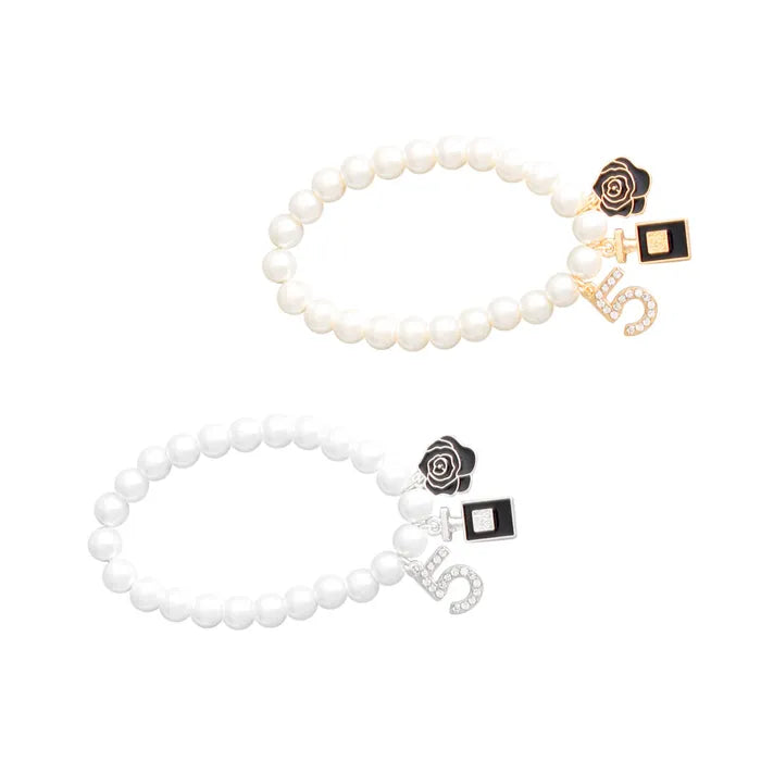 #2703 Pearl Charm Bracelets