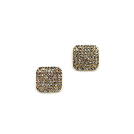 #2641 Gold or Silver Clear Rhinestone Earring