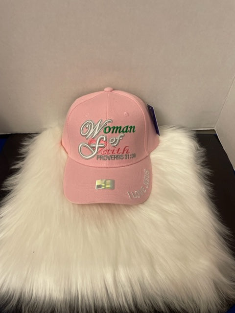 Pink Woman Of Faith Proverbs 31:30 Cap